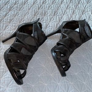 Lane Bryant Black Mesh High 3" Heels Size 11W